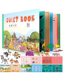 Монтесори тиха книга за деца Quiet Book